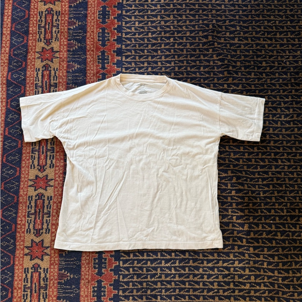 Christian Siriano Cream Short Sleeve Tee